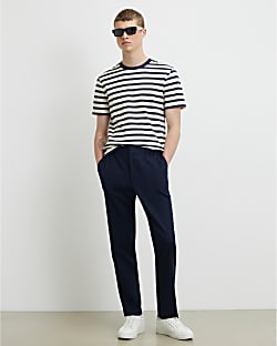 Navy Slim Fit Chino Trousers