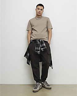 Brown Regular Fit Cargo Trousers