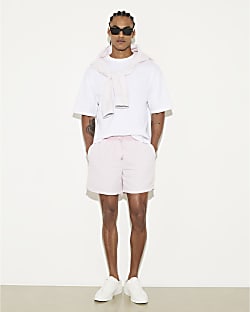 Pink Colourblock Swim Shorts