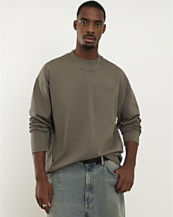 Khaki Oversized Fit T-Shirt
