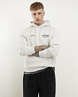 Grey Oversized Fit Sanctuaire Hoodie
