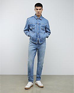 Blue Tapered Fit Jeans