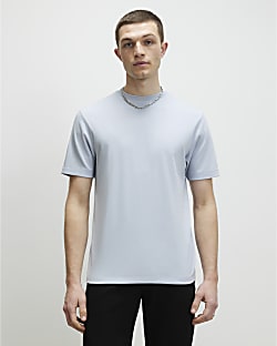 Blue Slim Fit Crew Neck T-Shirt