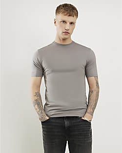Grey Muscle Fit T-Shirt