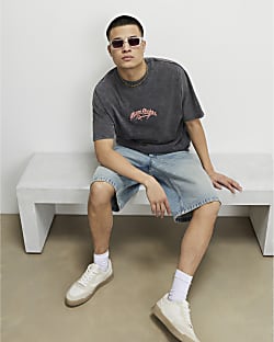 Blue Light Wash Jort