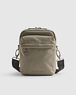 Beige Nylon Cross Body Bag