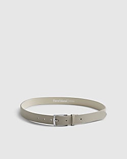 Cream Faux Suede Belt