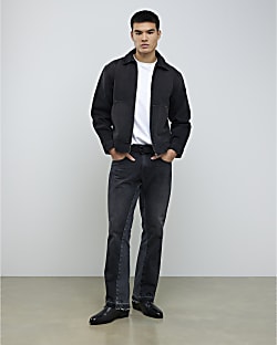 Black Washed Bootcut Jeans