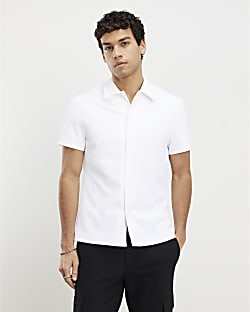 White Muscle Fit Shirt