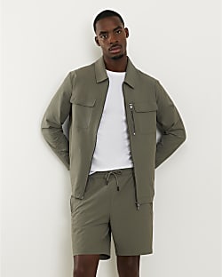 Green Muscle Fit Shacket