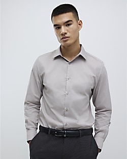 Beige Slim Fit Shirt