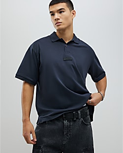 Grey Oversized Fit Luminis Polo Shirt