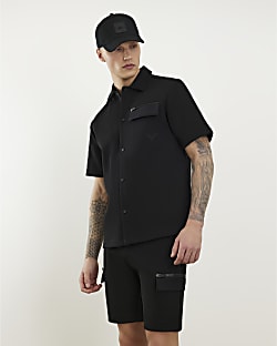Black Regular Fit Premium Short Sleeve Shirt
