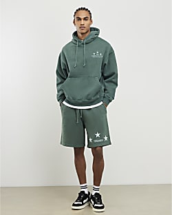 Green Oversized Fit Lisiere Studios Shorts