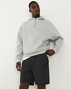 Grey Skinny Fit Pull On Shorts