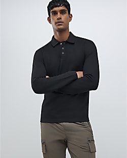 Black Muscle Fit Polo Shirt