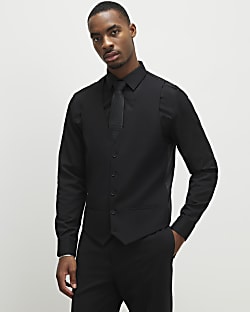 Black Slim Fit Waistcoat