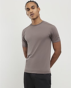 Brown Muscle Fit Pack Of 3 T-Shirts