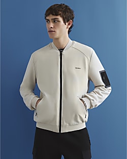 Beige MCMXII Bomber Jacket