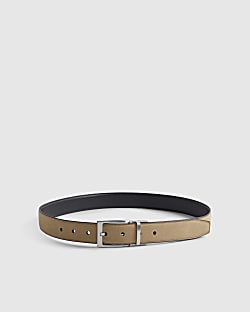Beige Reversible Belt