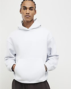 Blue Oversized Fit Essentials Hoodie