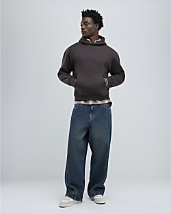 Brown Oversized Fit Hoodie