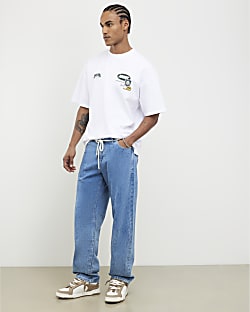 Blue Baggy Fit Jeans