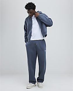 Grey Wide Leg Luminis Studios Joggers
