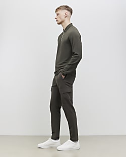 Green Skinny Fit Cargo Trosuers