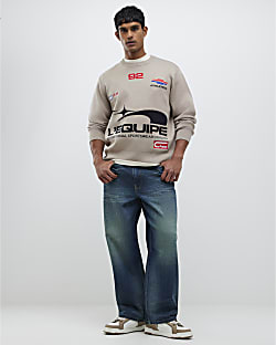 Blue Baggy Fit Jeans