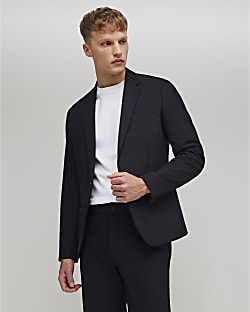 Black Skinny Fit Comfort Stretch Suit Jacket