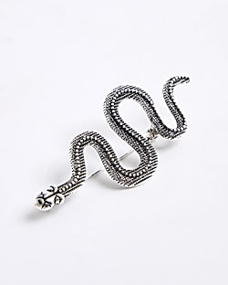 Silver Snake Brooch