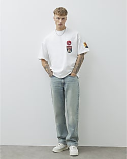 Blue Loose Fit Jeans