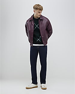 Blue Straight Leg Jeans