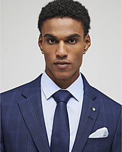Navy Micro Dot Tie