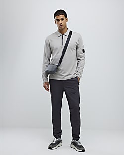 Grey Skinny Fit Chino Trousers