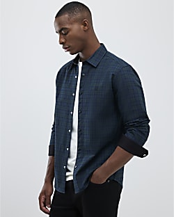 Green Slim Fit Check Shirt