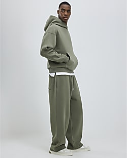 Khaki Wide Leg Joggers