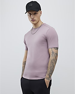 Pink Muscle Fit Short Sleeve T-shirt