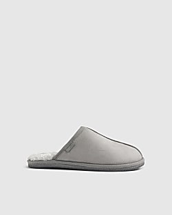 Grey Mule Slippers
