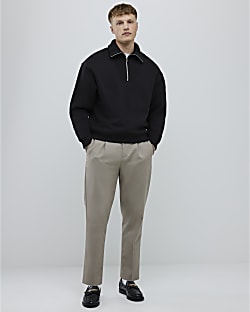 Stone Tapered Fit Chino Trousers