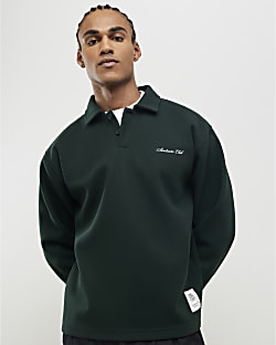 Green Oversized Fit Sanctuaire Polo Shirt