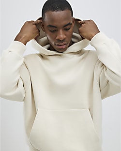 Cream Oversized Fit Hoodie