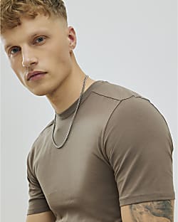 Brown Muscle Fit T-Shirt