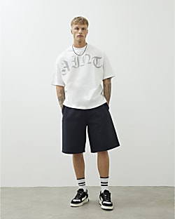 Black Wide Leg Luminis Shorts