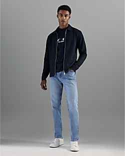 Blue Light Wash Slim Fit Jeans