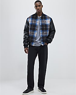 Black Washed Straight Leg Jeans