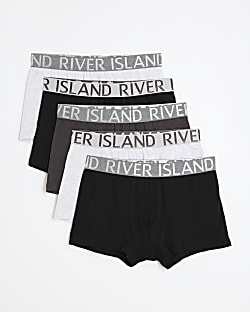 Grey Metallic Mix Pack Of 5 Trunks