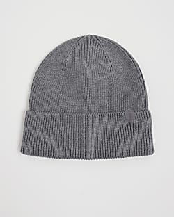 Grey Fisherman Beanie Hat
