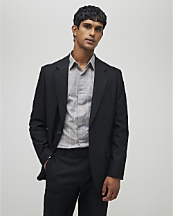 Black Regular Fit Suit Jacket